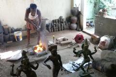 Inde : statuettes en bronze